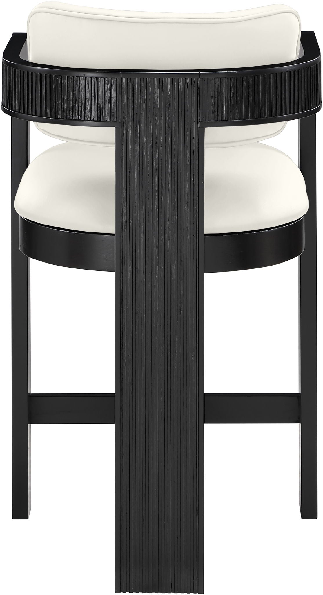 Sacha - Vegan Leather Upholstered Counter Stool With Black Base