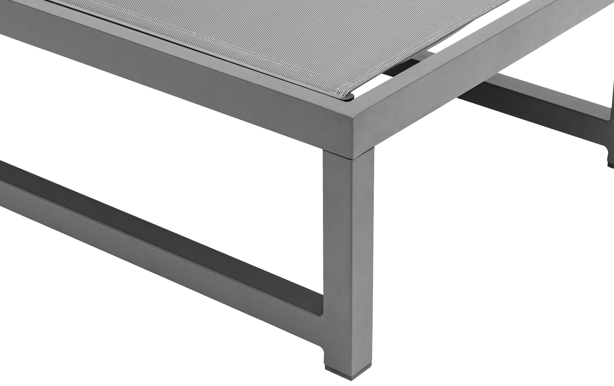 Maldives - Water Resistant Outdoor Patio Adjustable Sun Chaise Lounge Chair With Gray Base