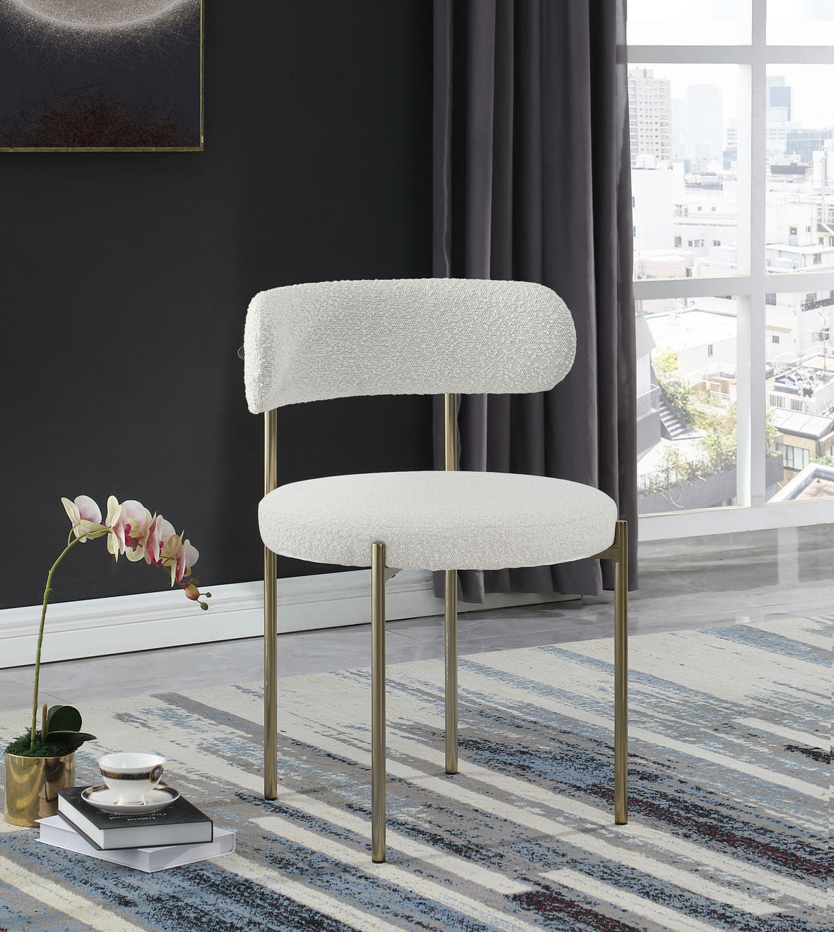 Beacon - Boucle Fabric Dining Chair (Set of 2)