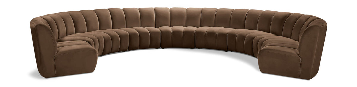 Infinity - 9 Piece Velvet Modular Sectional