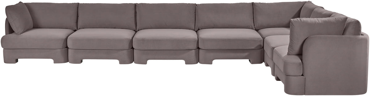 Hammond - Velvet Performance Fabric Upholstered 7 Piece Sectional
