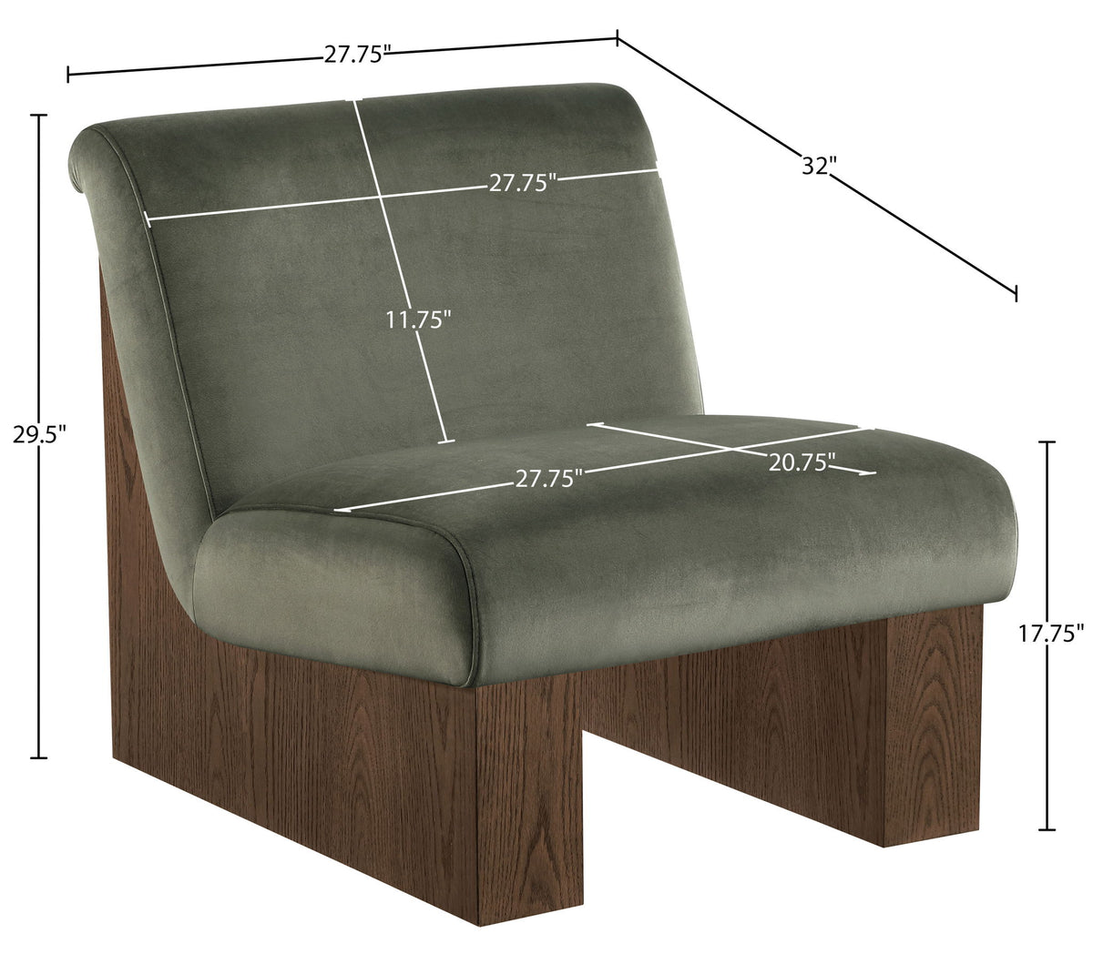 Vantage - Velvet Performance Fabric Upholstered Accent Chair