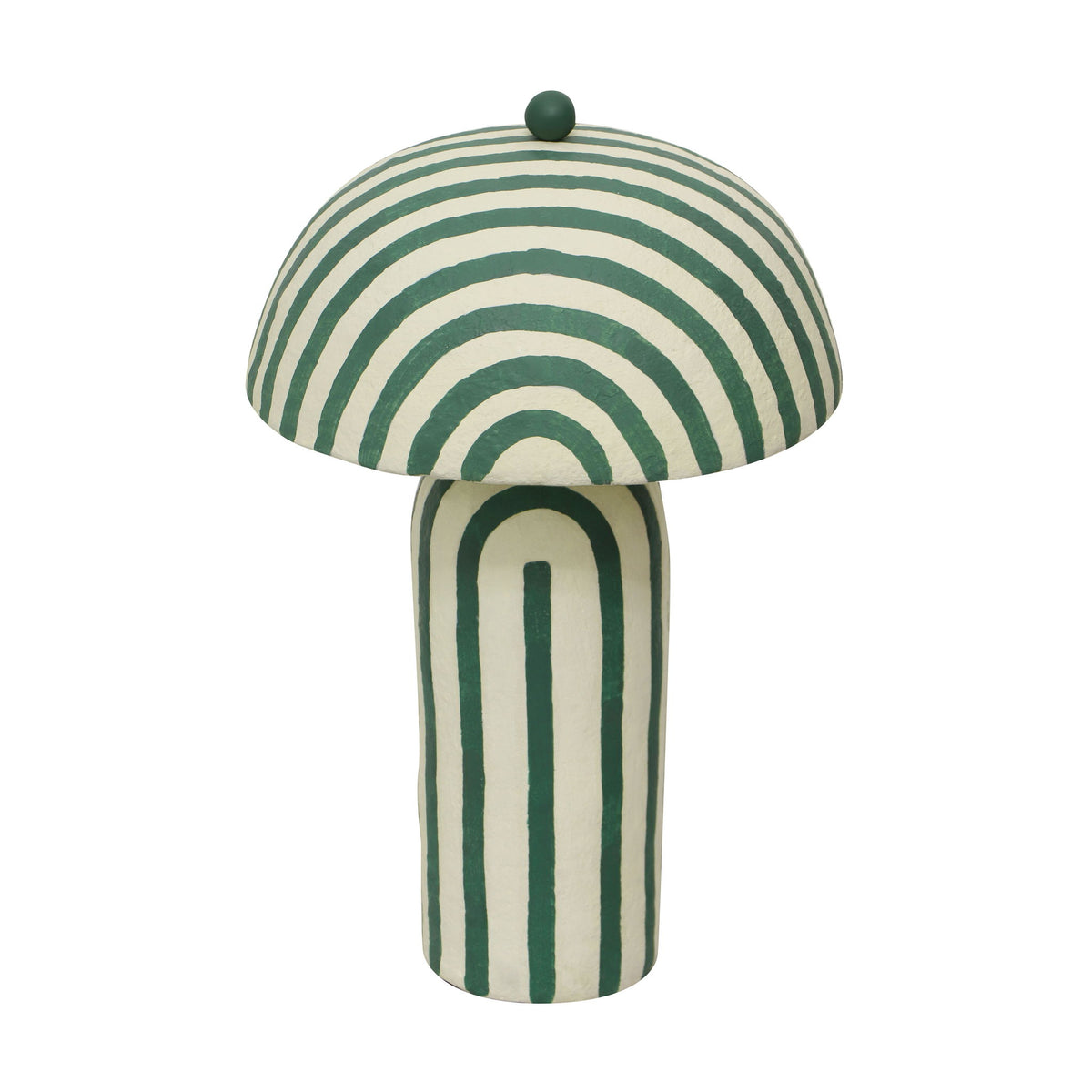 Maiori - Striped Papier Mache Table Lamp