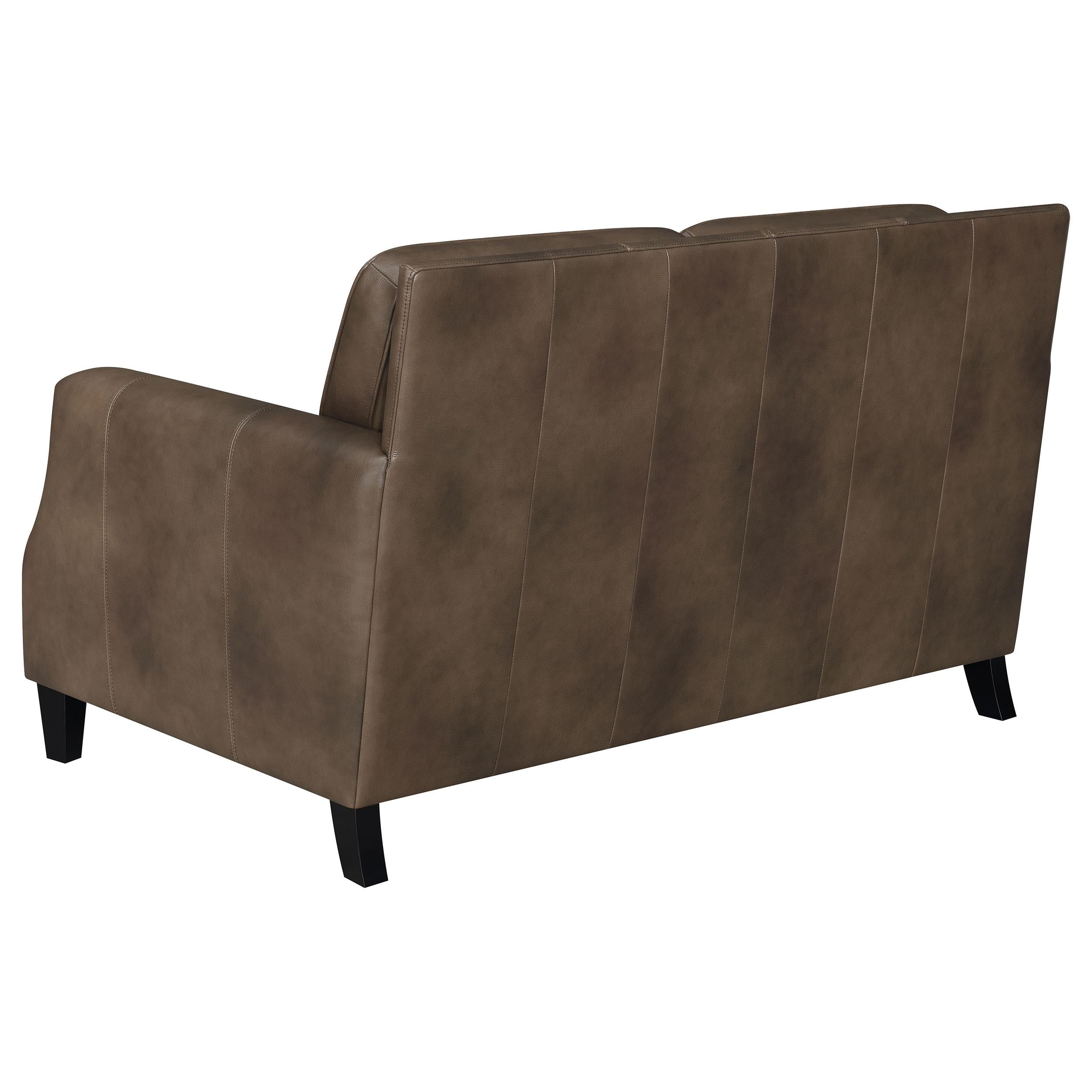 Diamond Modern Furniture COA Leaton Stationary Leather Match Loveseat 509442 IMAGE 5