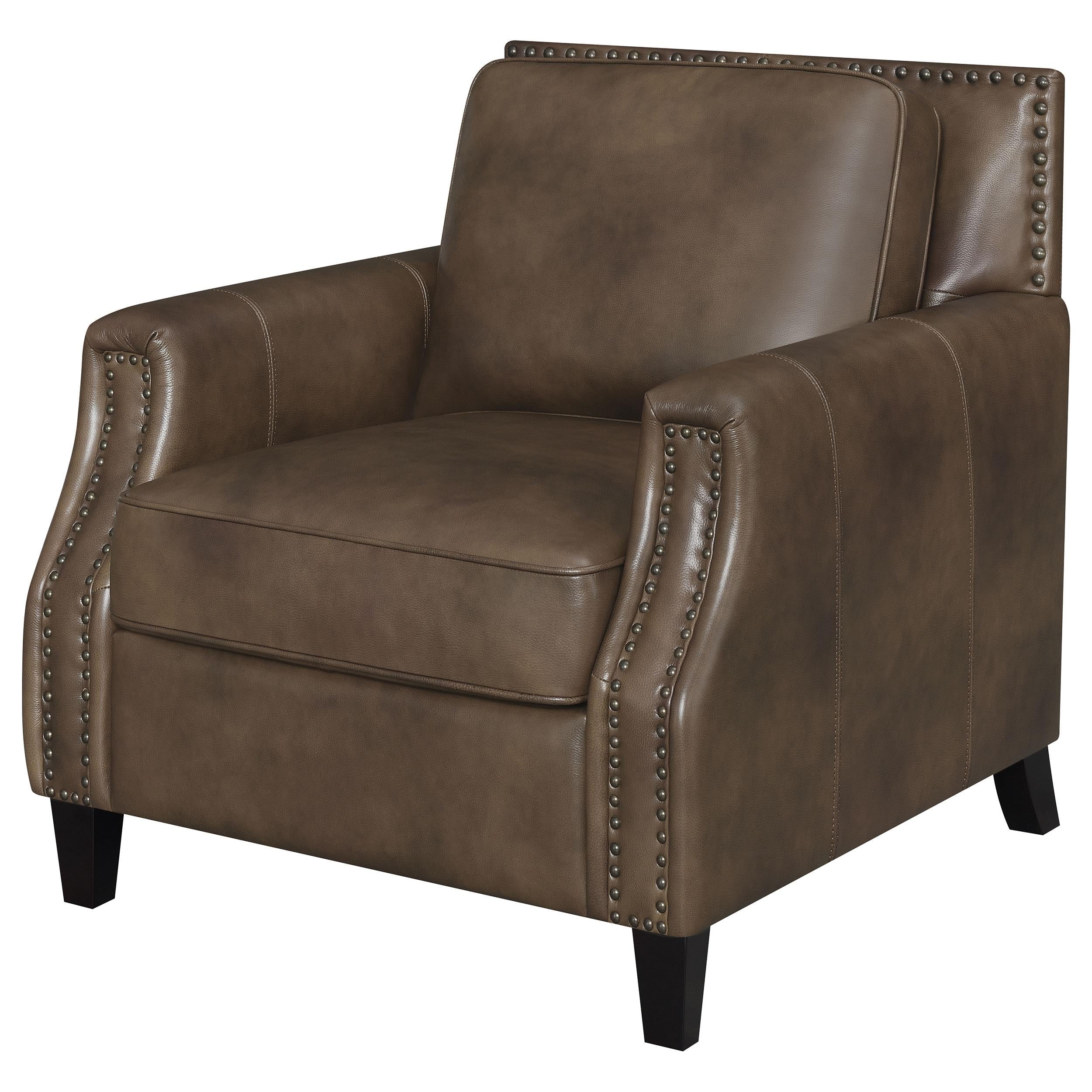 Diamond Modern Furniture COA Leaton Stationary Leather Match Chair 509443 IMAGE 3