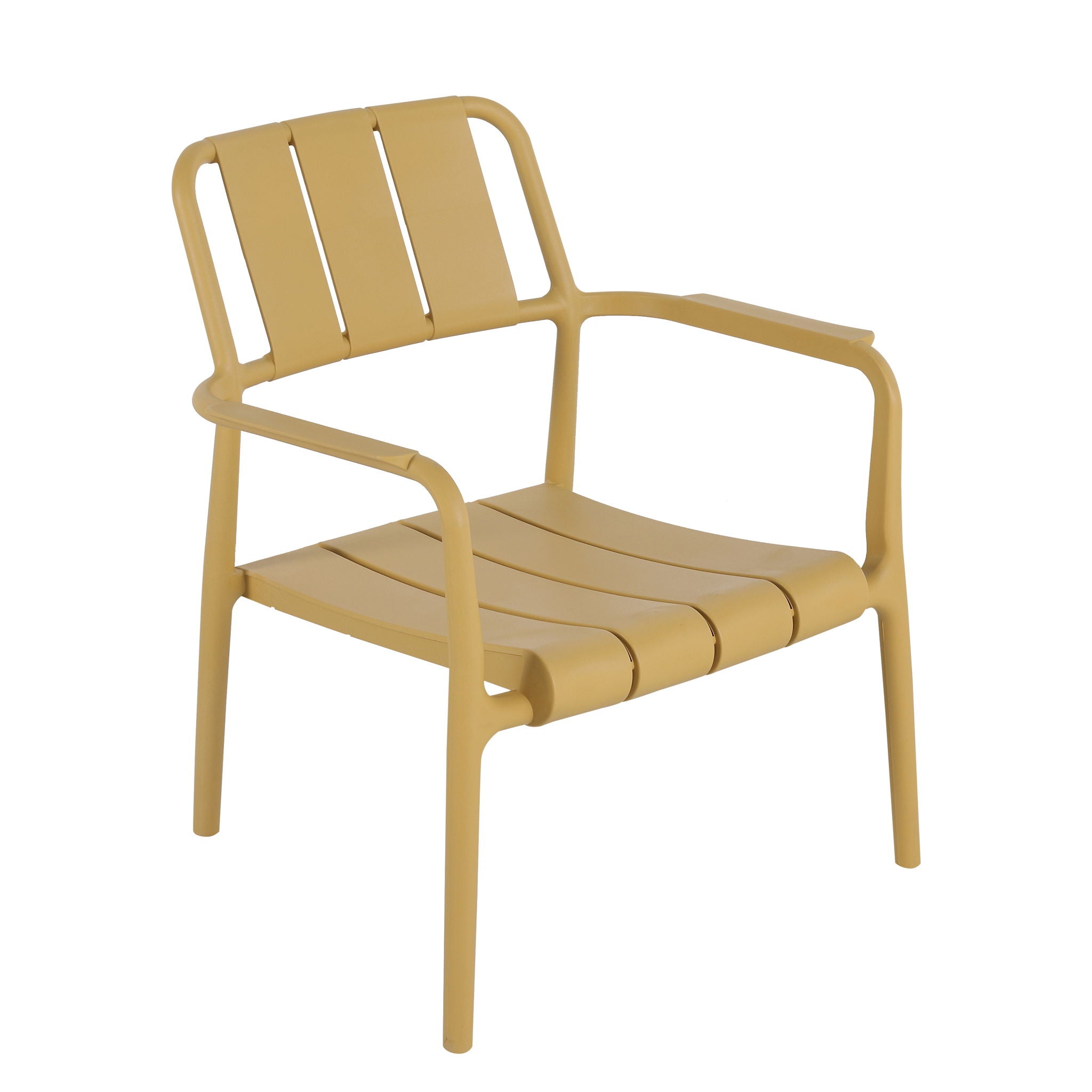 3 Piece Indoor / Outdoor Leisure Table And Chair Set (2 Chairs And 1 Coffee Table), UV Resistant, Waterproof And Durable - Brick Yellow