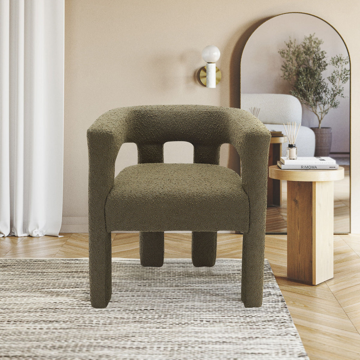 Athena - Boucle Fabric Dining Chair