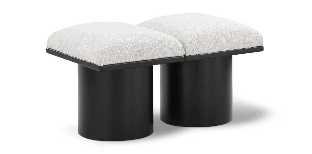 Pavilion - 2 Piece Modular Bench With Black Base