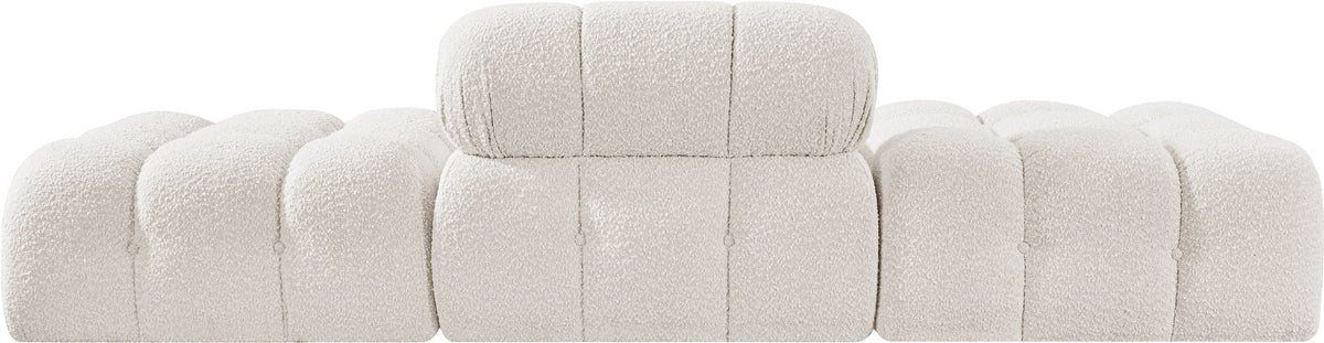 Ames - 3 Piece Boucle Upholstered Modular Sofa With 2 Backless Seats
