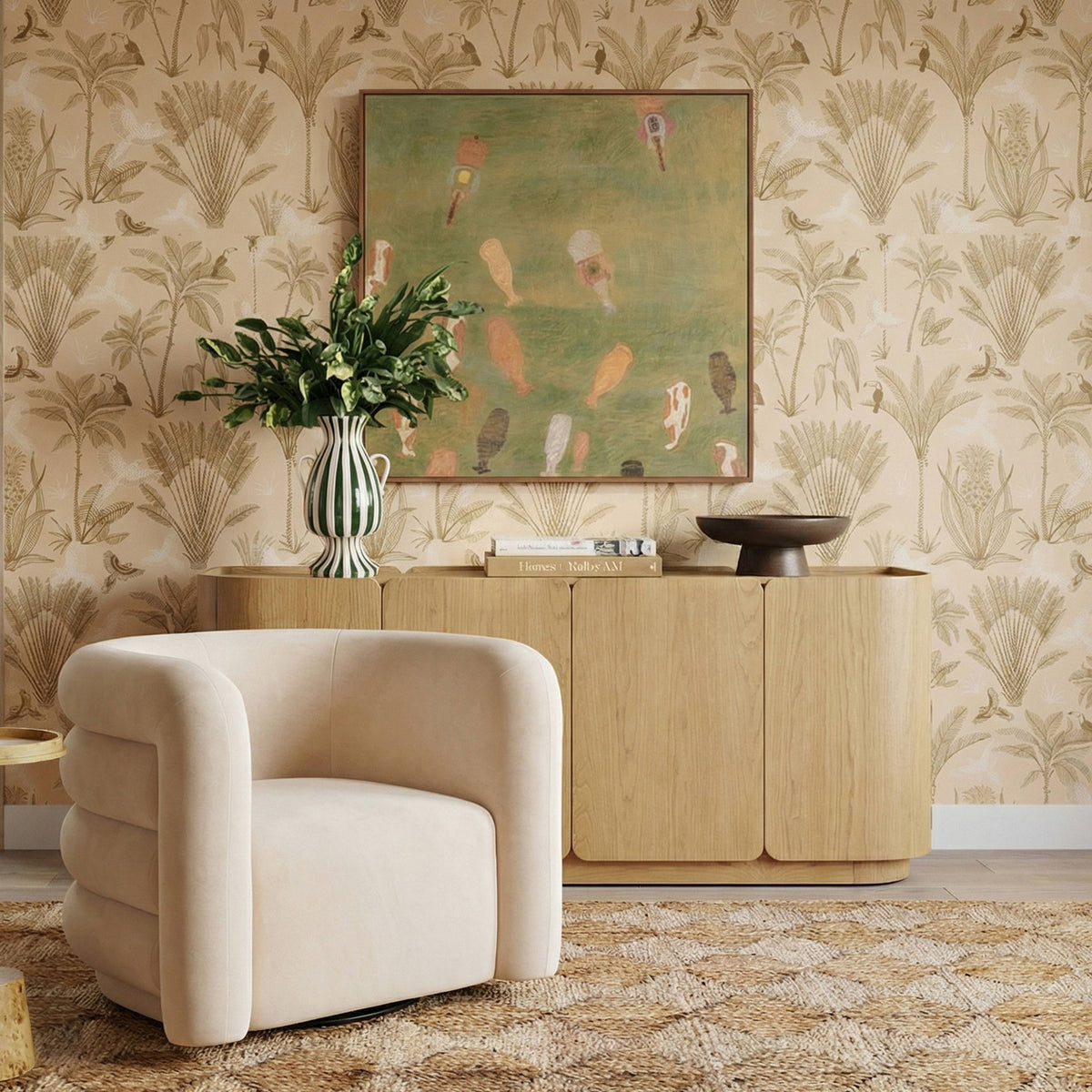 Curves - Velvet Swivel Accent Chair