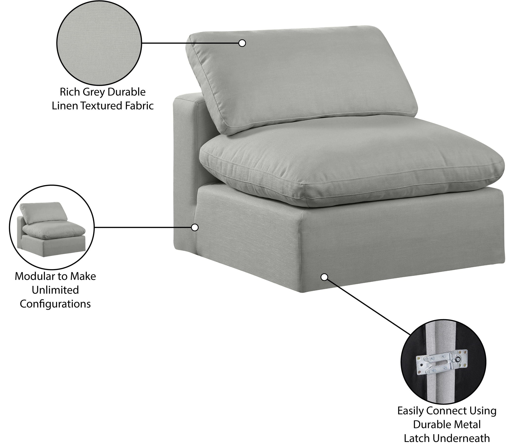 Comfy - Linen Armless Chair