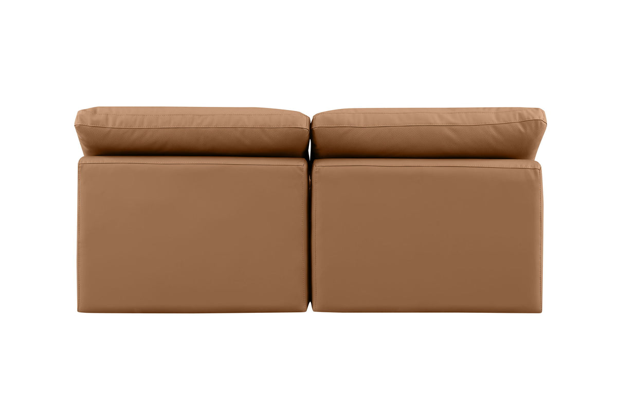 Indulge - Faux Leather 2 Seat Modular Armless Sofa