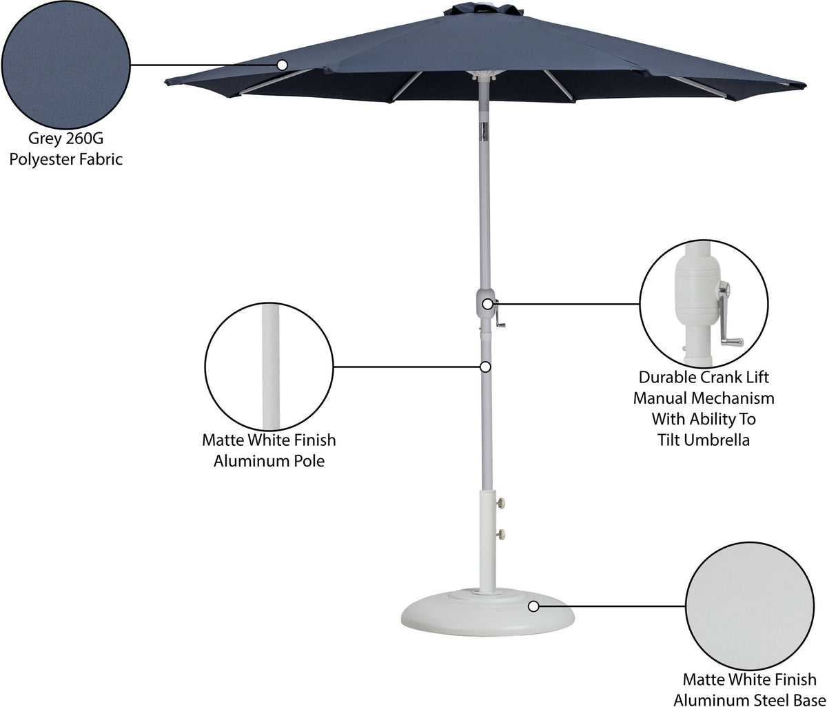 Fiji - Aluminum Patio Umbrella With Round White Base