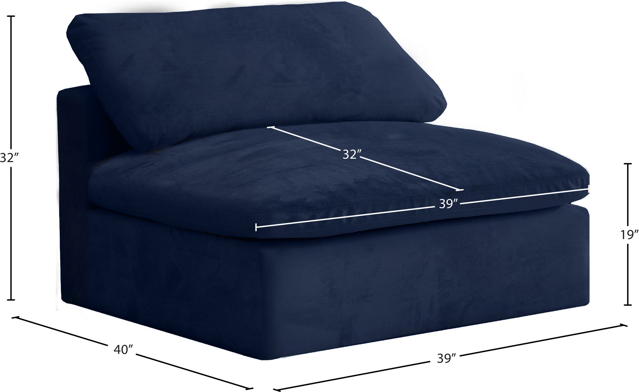 Cozy - Armless Chair