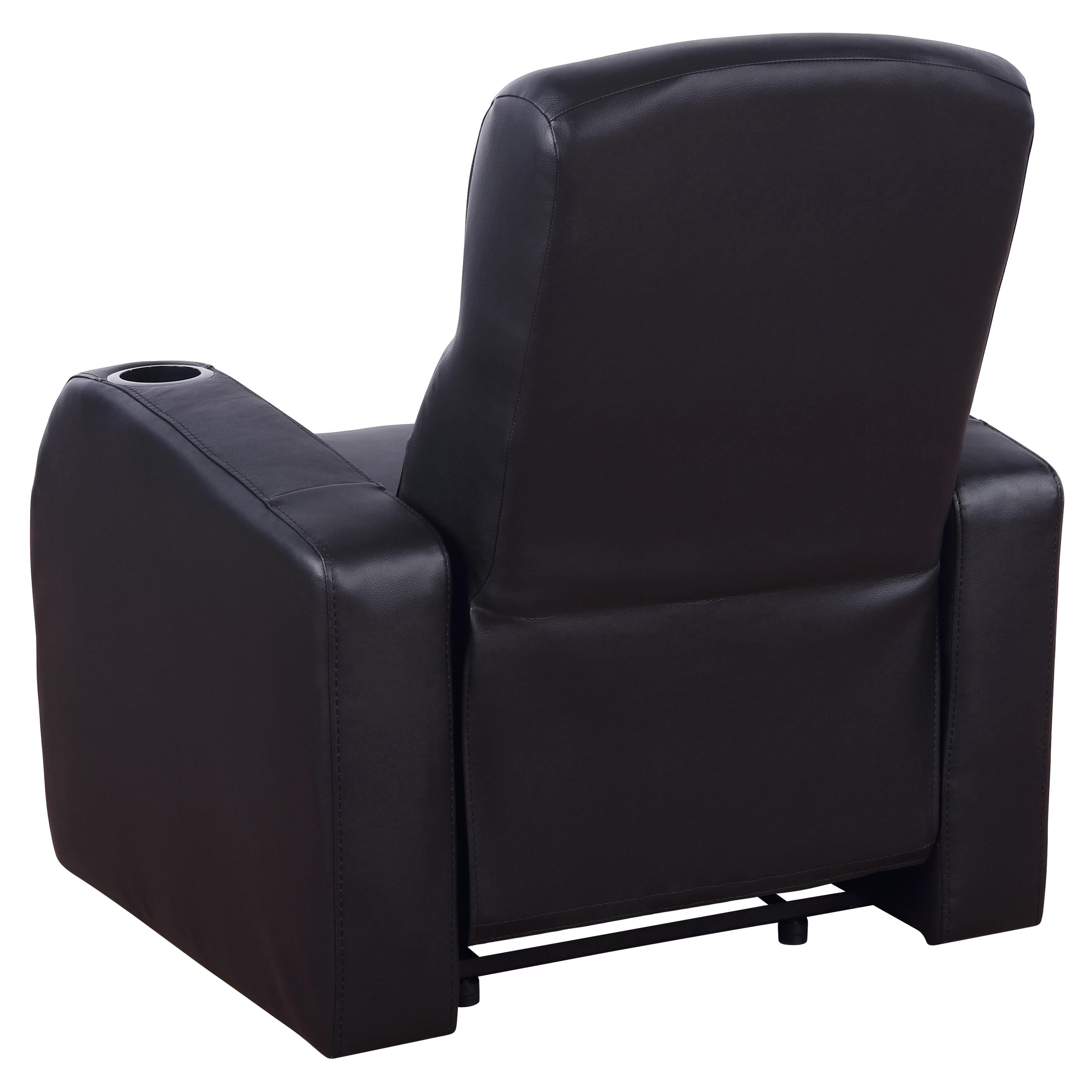 Diamond Modern Furniture COA Cyrus Leather match Reclining Home Theater Seating (with Wall Recline) 600001-S3B IMAGE 4