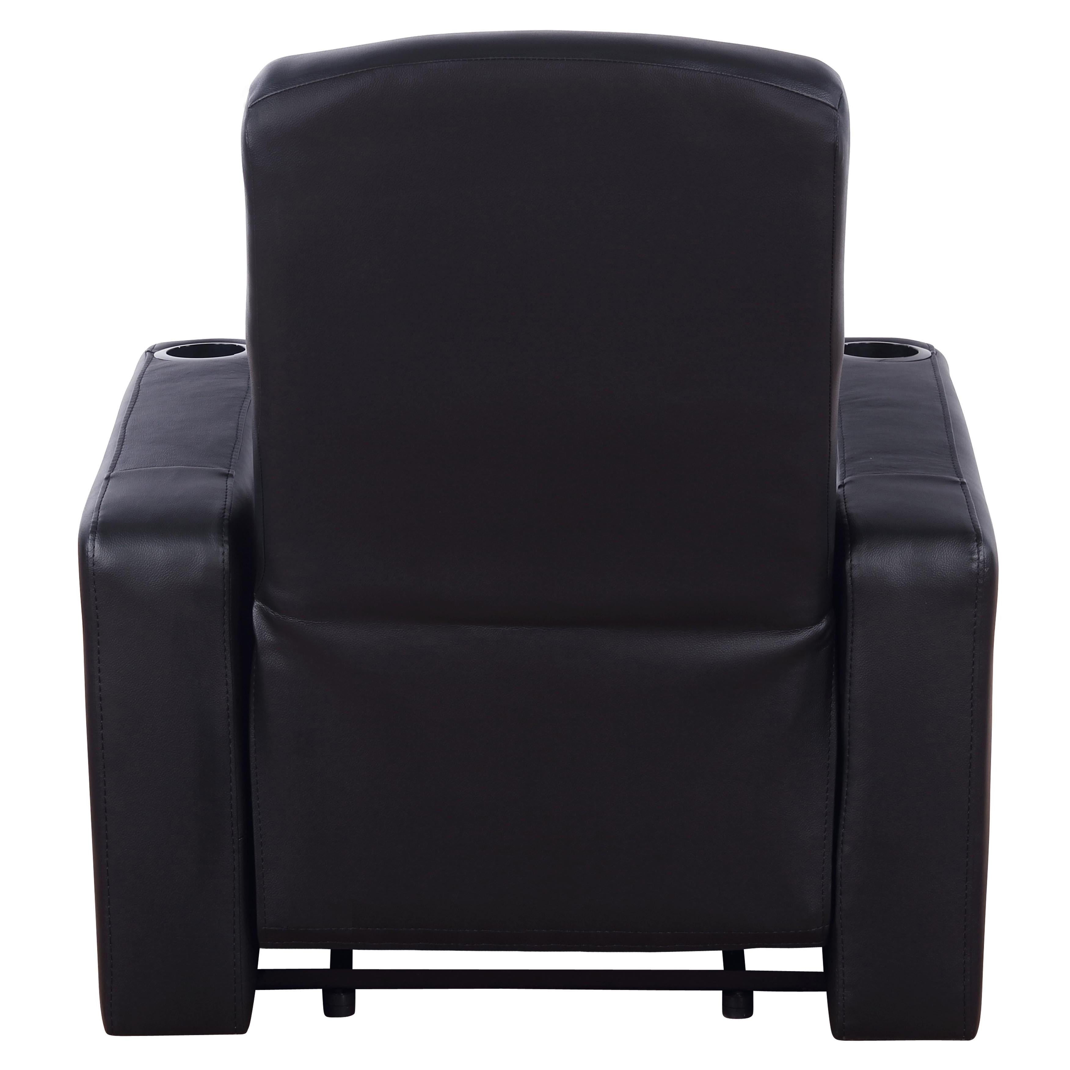 Diamond Modern Furniture COA Cyrus Leather match Reclining Home Theater Seating (with Wall Recline) 600001-S3B IMAGE 5