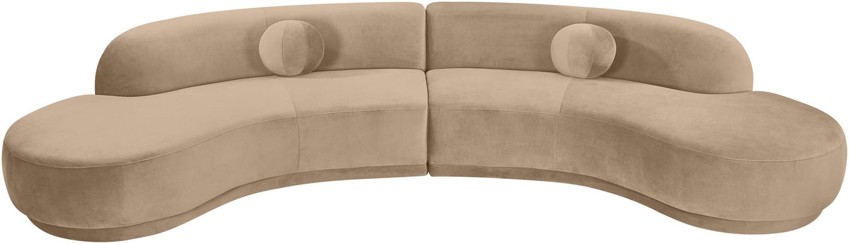Avra - 146" Velvet Performance Fabric Upholstered Sectional