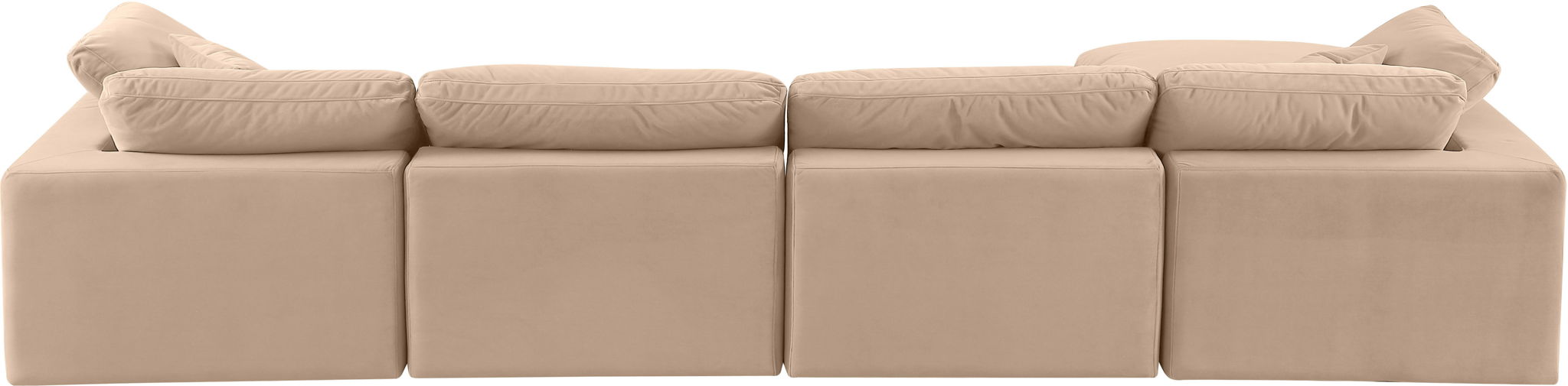 Comfy - 5 Piece Velvet Modular Sectional With Chaise