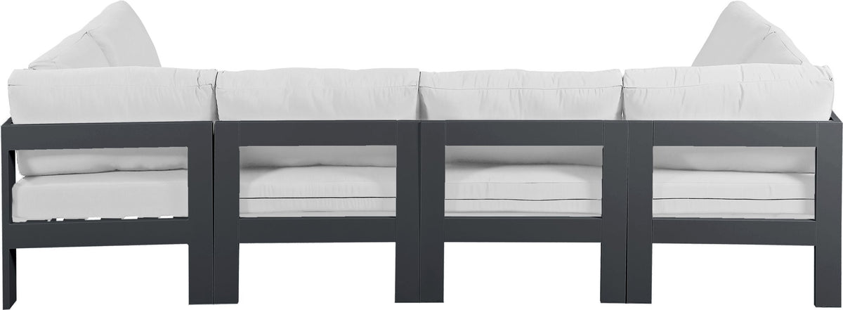 Nizuc - Outdoor Patio 6 Piece Modular Sectional With Gray Frame