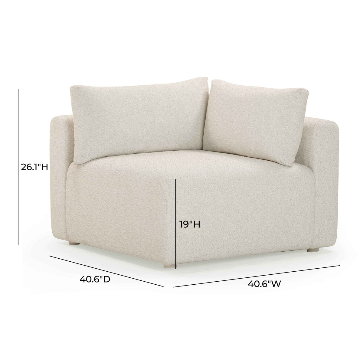 Hangover - Outdoor Modular Corner Chair - Cream