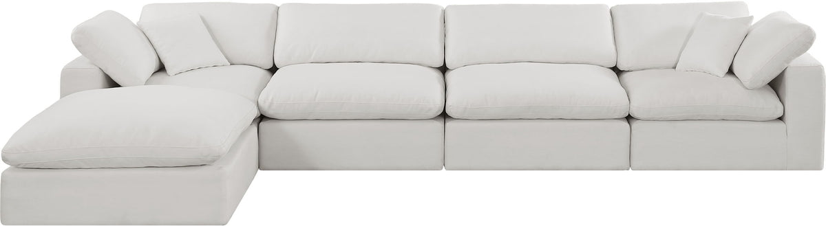 Comfy - 5 Piece Linen Modular Sectional With Chaise