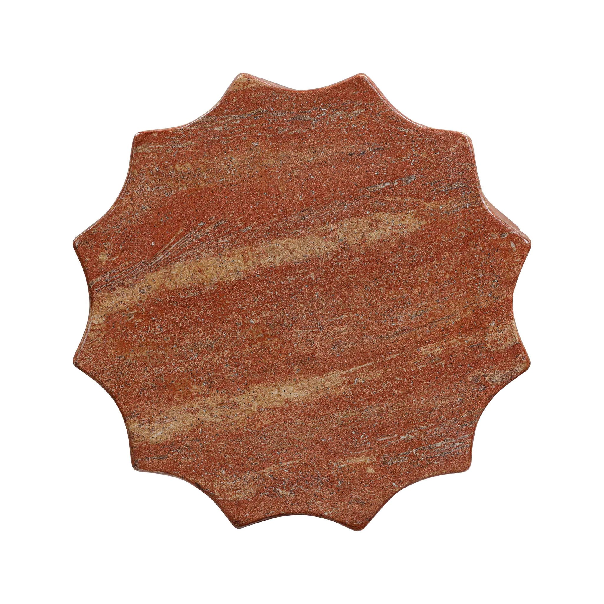 Turin - Faux Sandstone Indoor / Outdoor Concrete Stool - Red