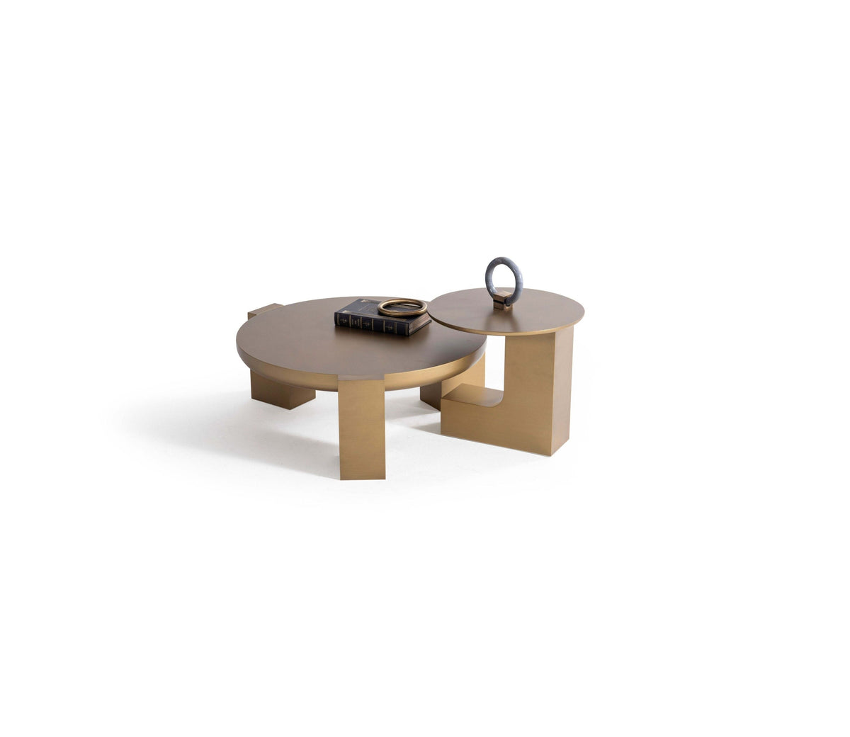 674 Gold Coffee Table and End Table