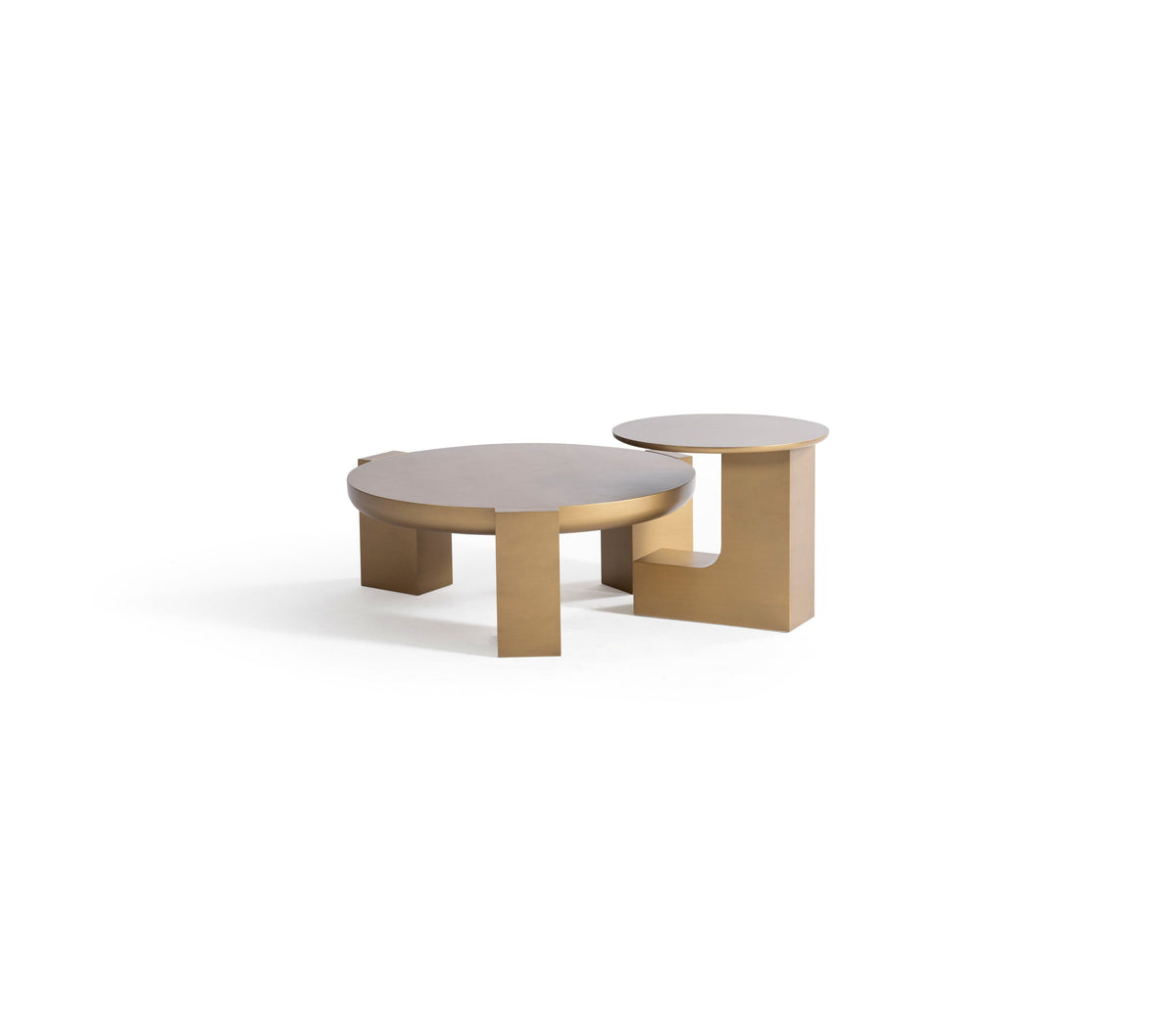 674 Gold Coffee Table and End Table