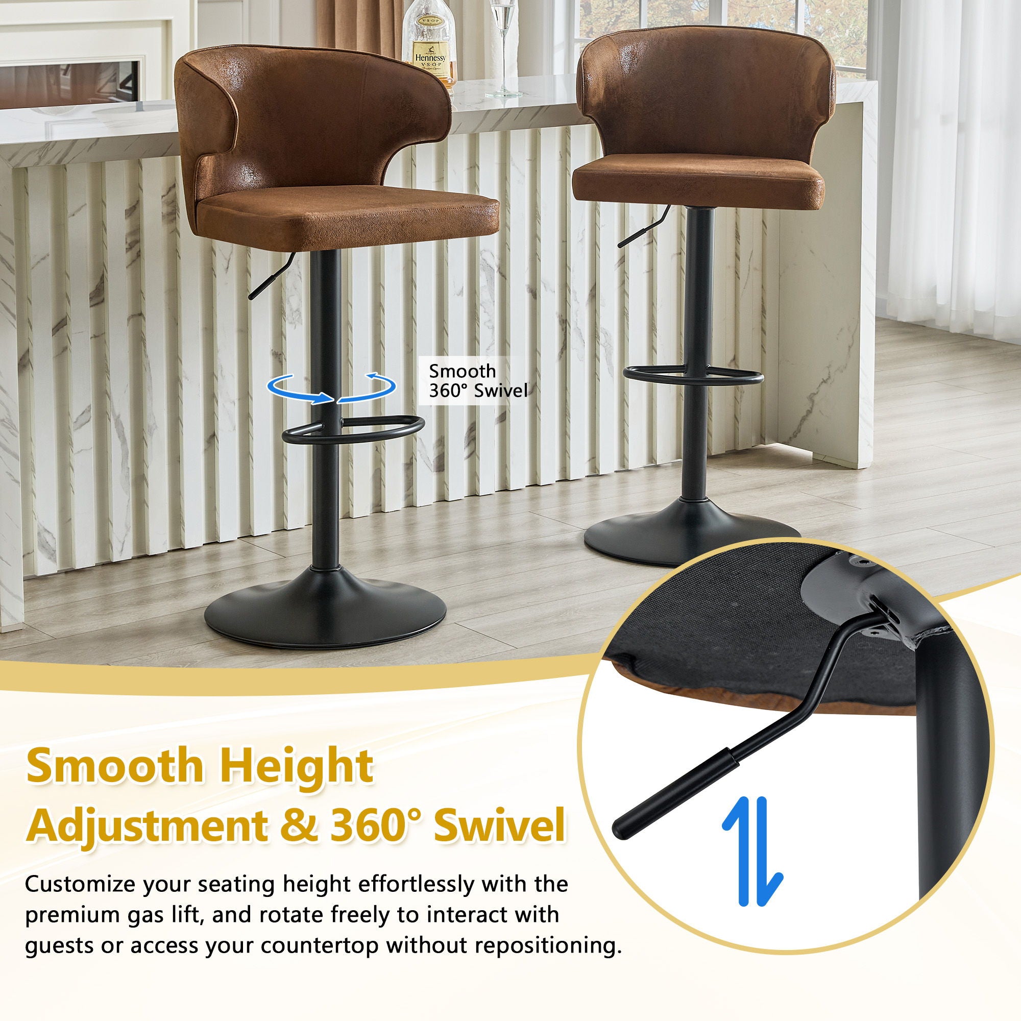 Adjustable Swivel Bar Chair