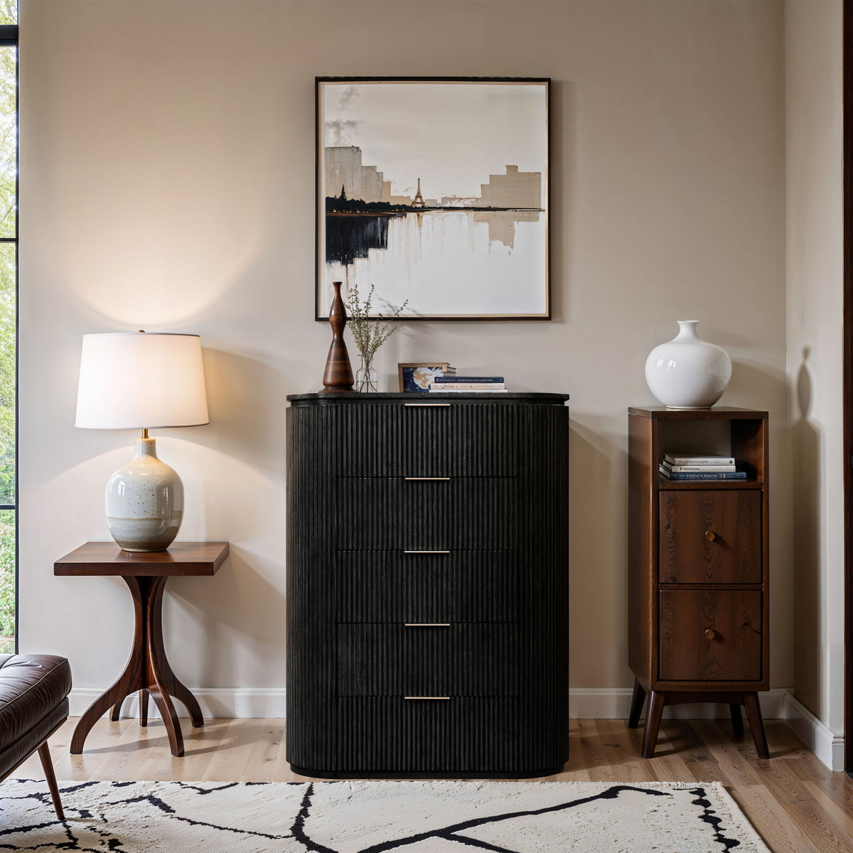 Astrid - Solid Wood And Oak Veneer Chest