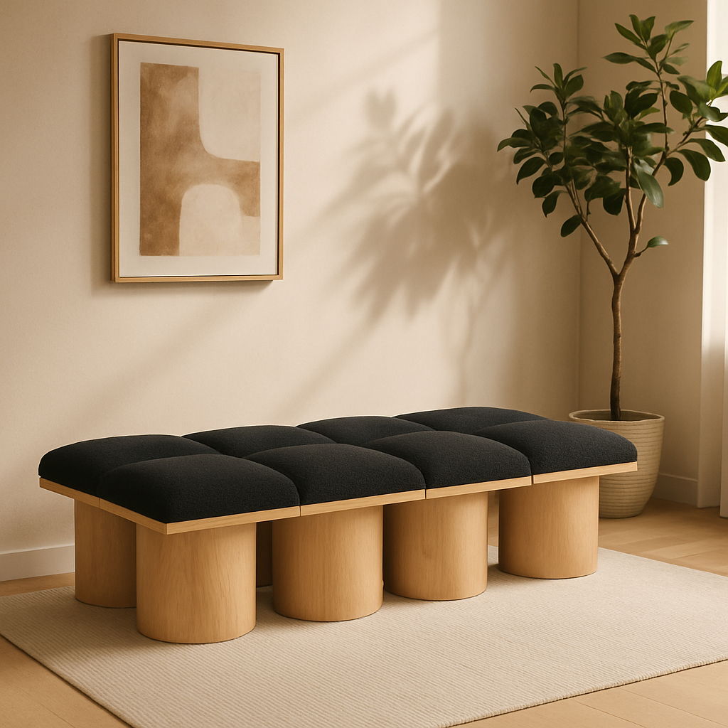 Pavilion - 8 Piece Modular Bench With Natural Base