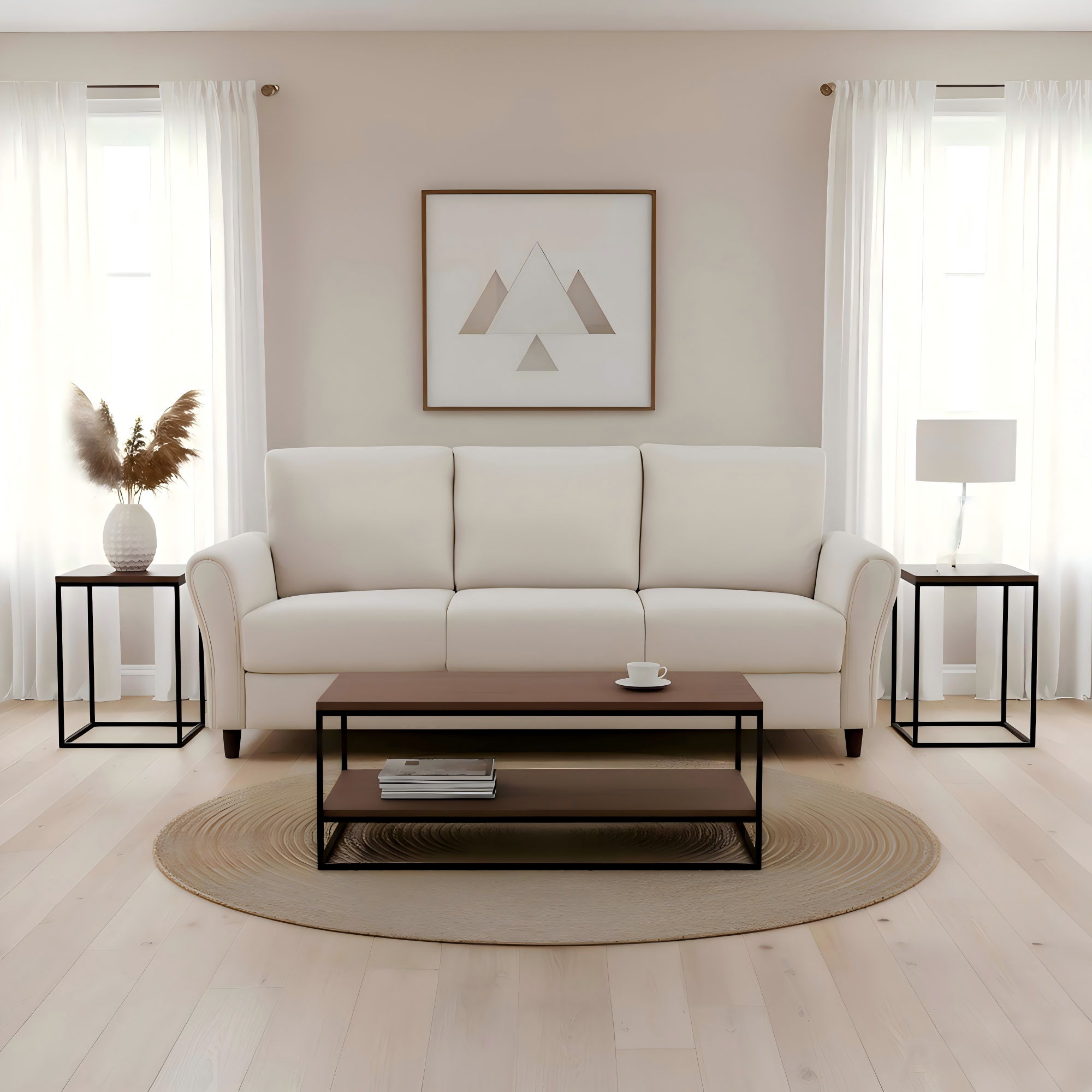 Patricia - Curved Arm 3 Seater Sofa