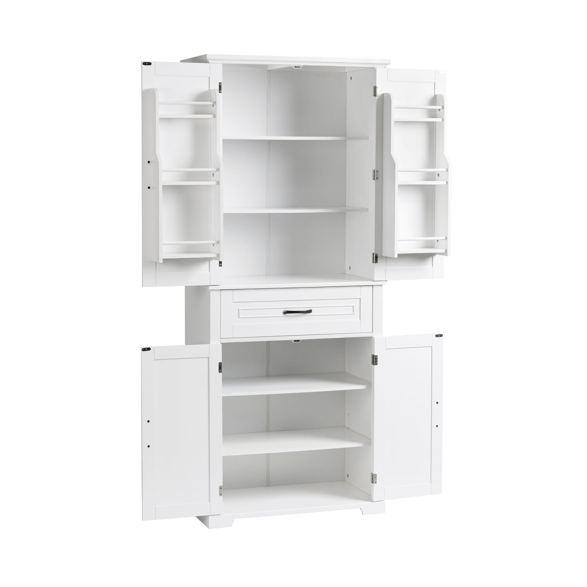Bathroom Storage Cabinet With Doors And Drawer, Adjustable Shelf