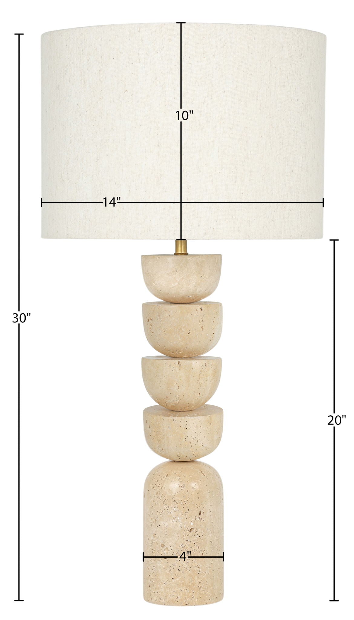 Opus - Linen Textured Fabric And Brass Table Lamp