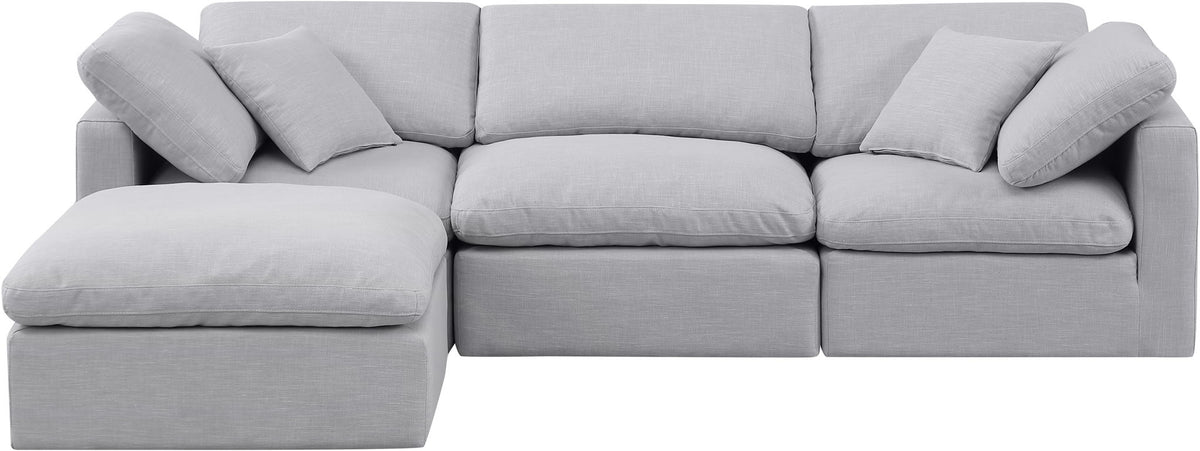 Indulge - Linen 4 Piece Modular Sectional With Chaise