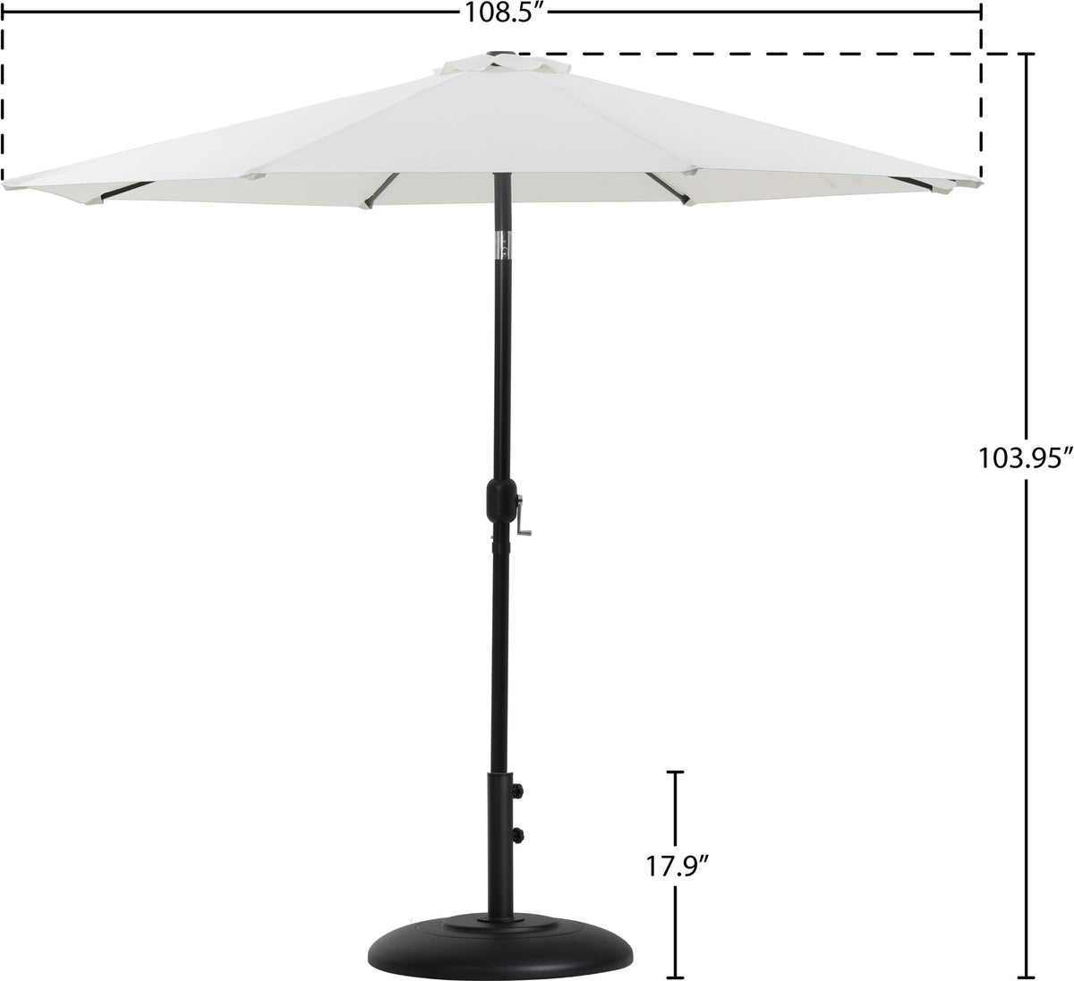 Fiji - Aluminum Patio Umbrella With Round Black Base