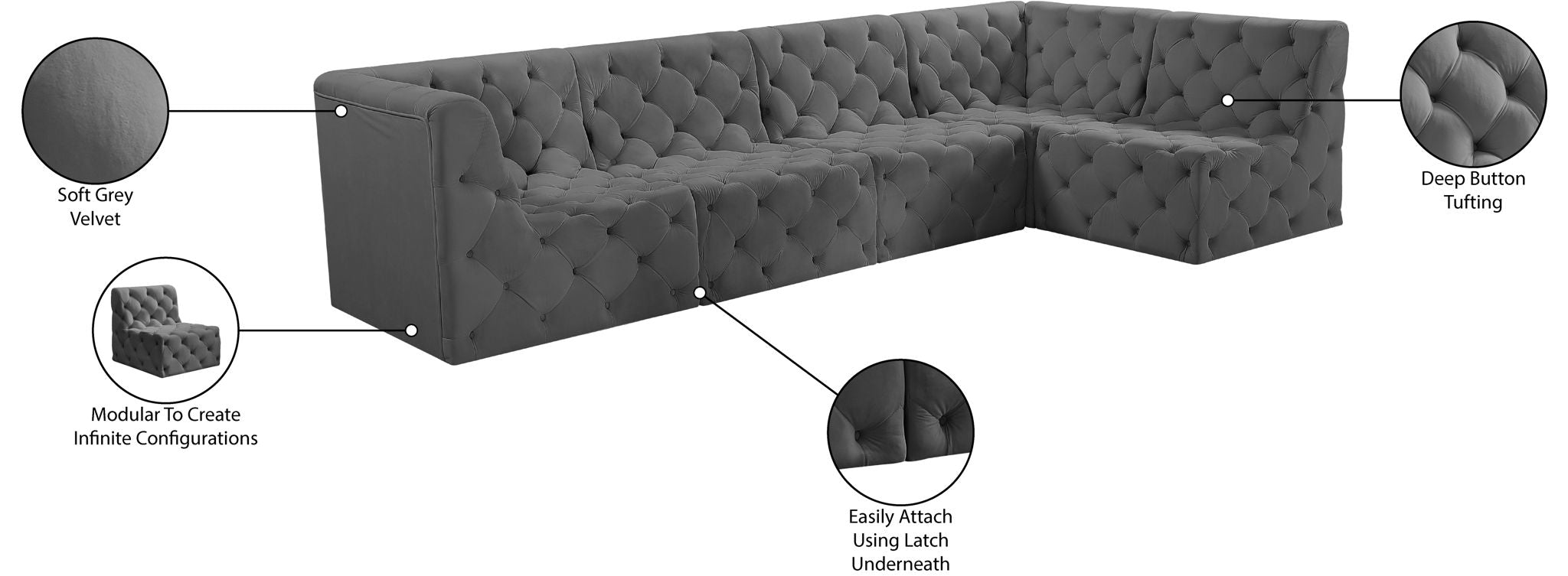 Tuft - 5 Piece Modular Sectional