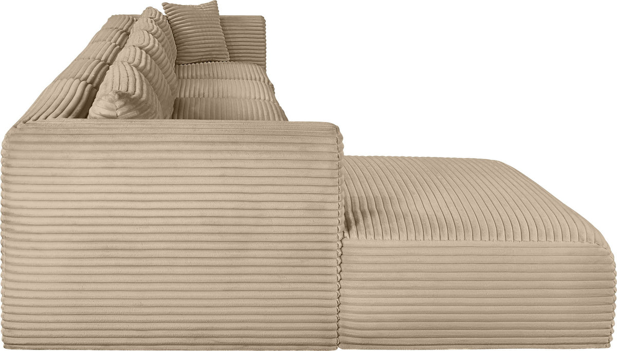 Shaggy - Fabric 5 Piece Modular Sectional With Chaise