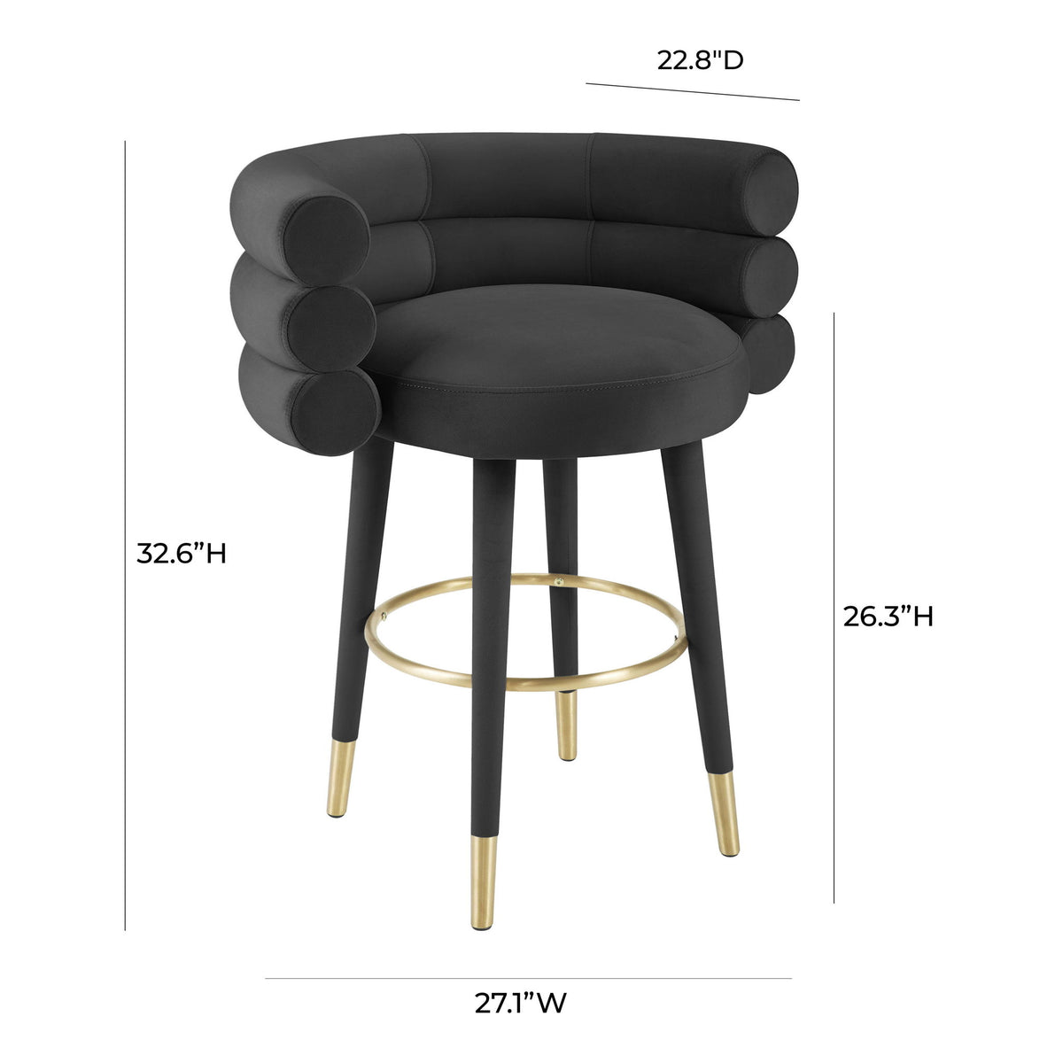 Betty - Velvet Counter Stool