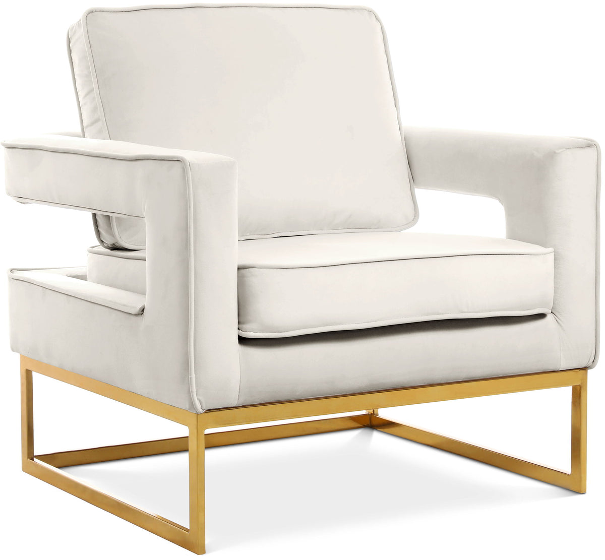 Noah - Accent Chair with Gold Legs