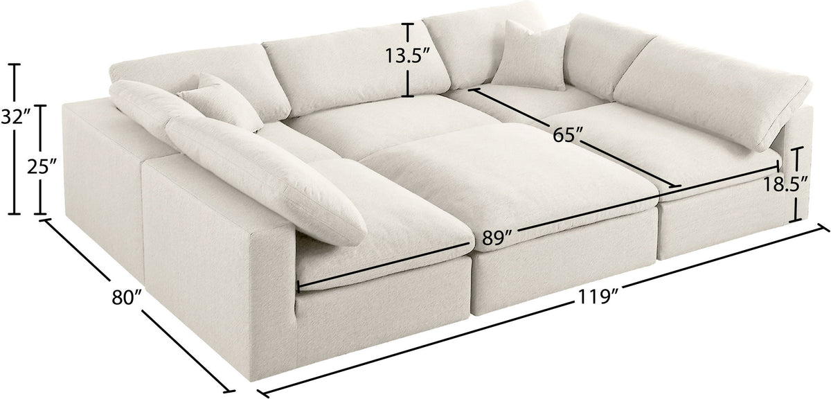 Serene - 6 Piece Modular Sectional