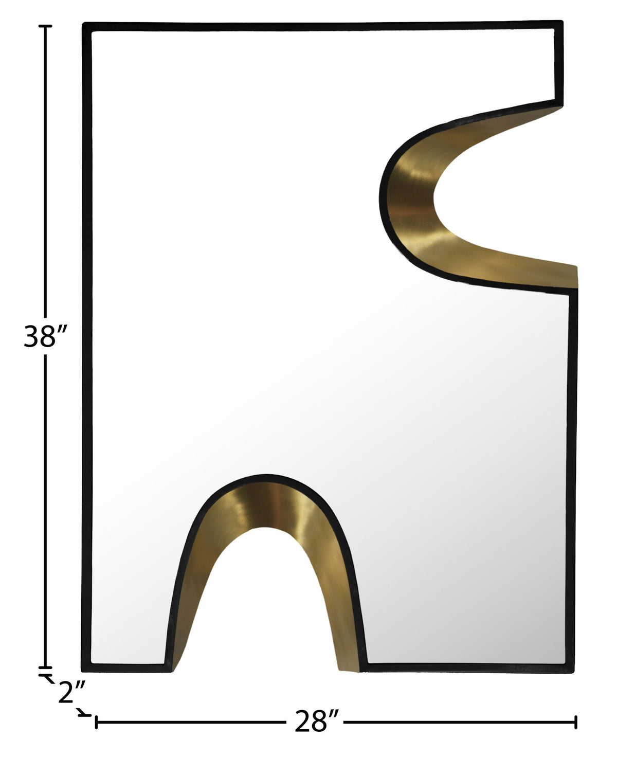 Soleil - Mirror With Gold Accent