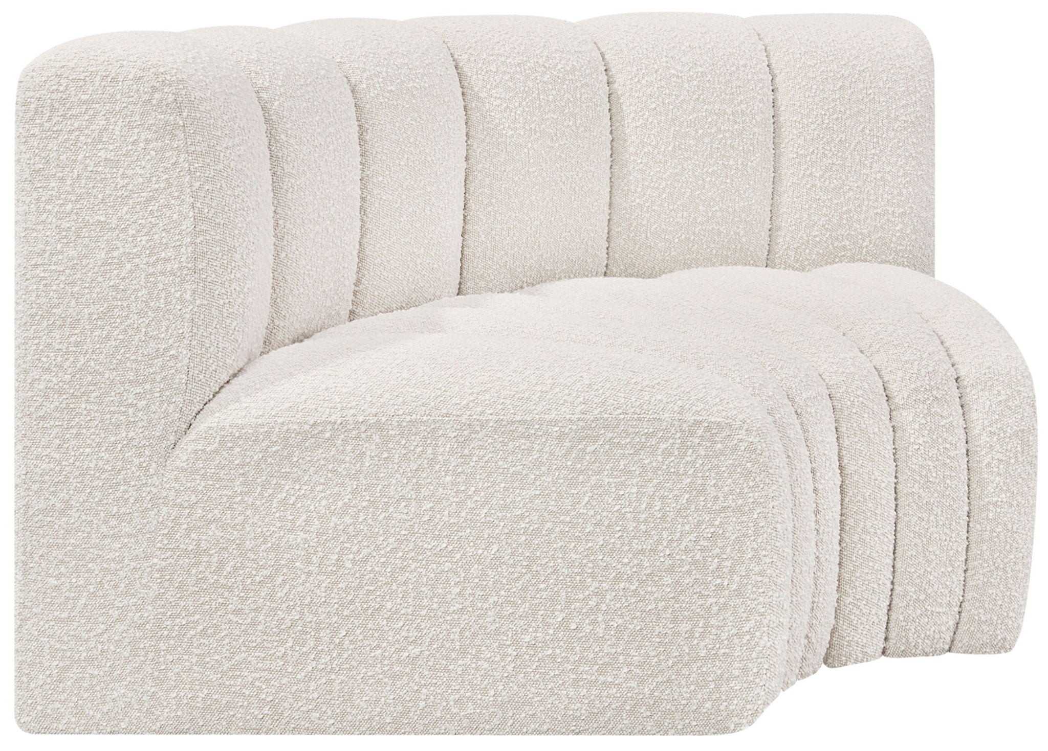Arc - Boucle Fabric 2 Piece Modular Sofa