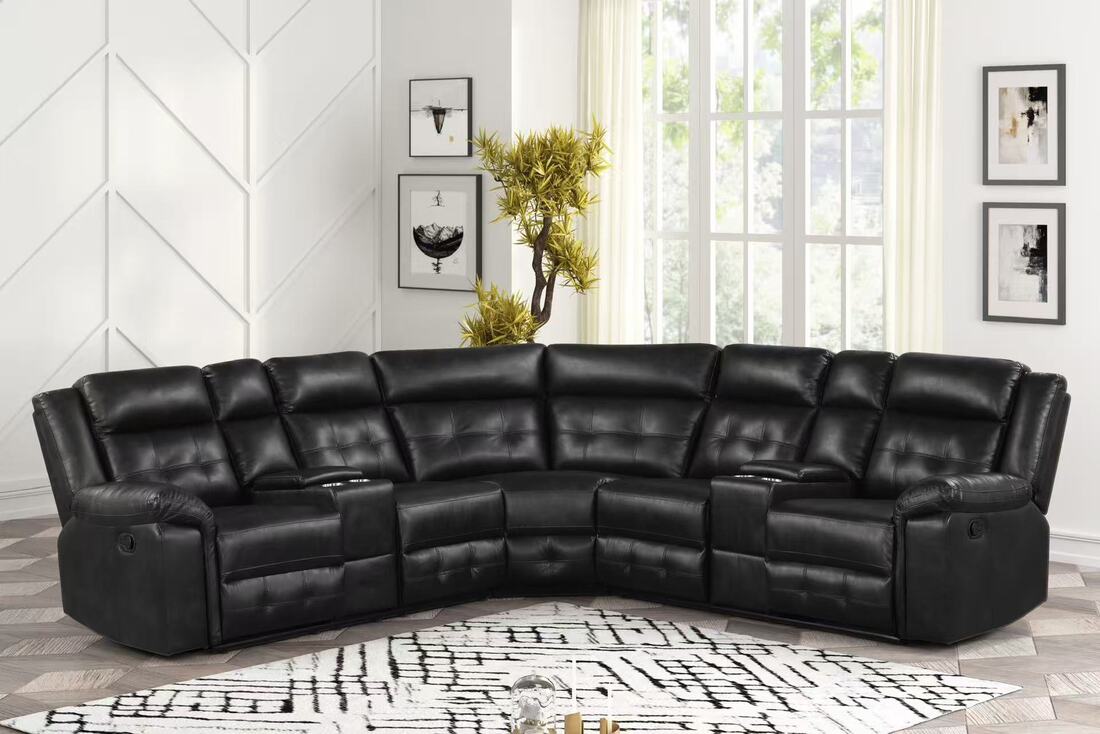 Jacob2 Black - Reclining Sectional