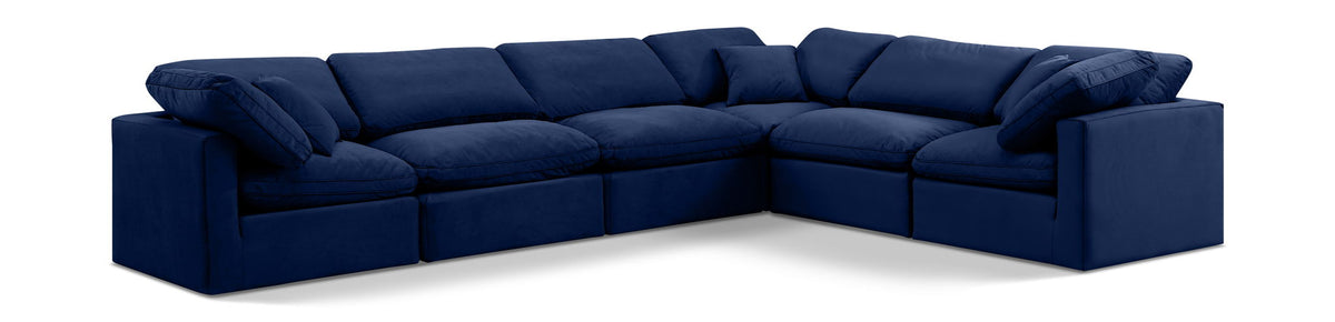 Indulge - Velvet 6 Piece Modular Corner Sectional