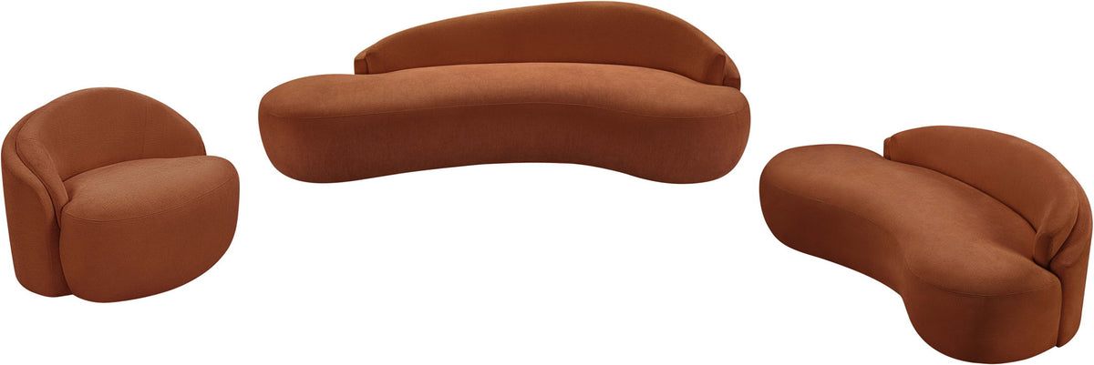 Caspian - Chenille Fabric Upholstered Loveseat