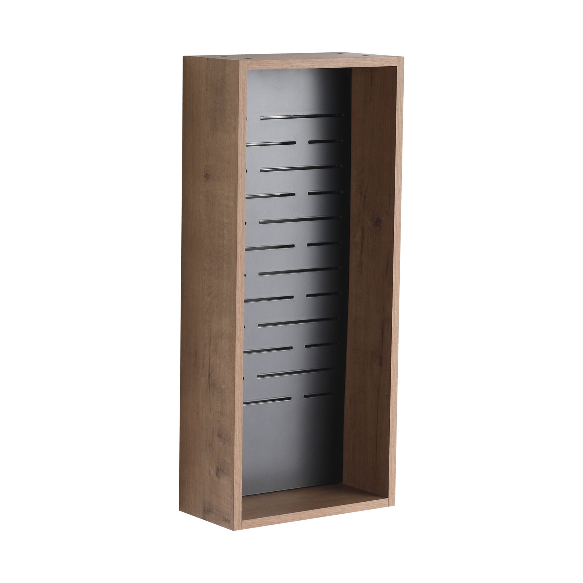Wall Mounted Storage Cabinet With 4 Diy Accessories - Imitative Oak