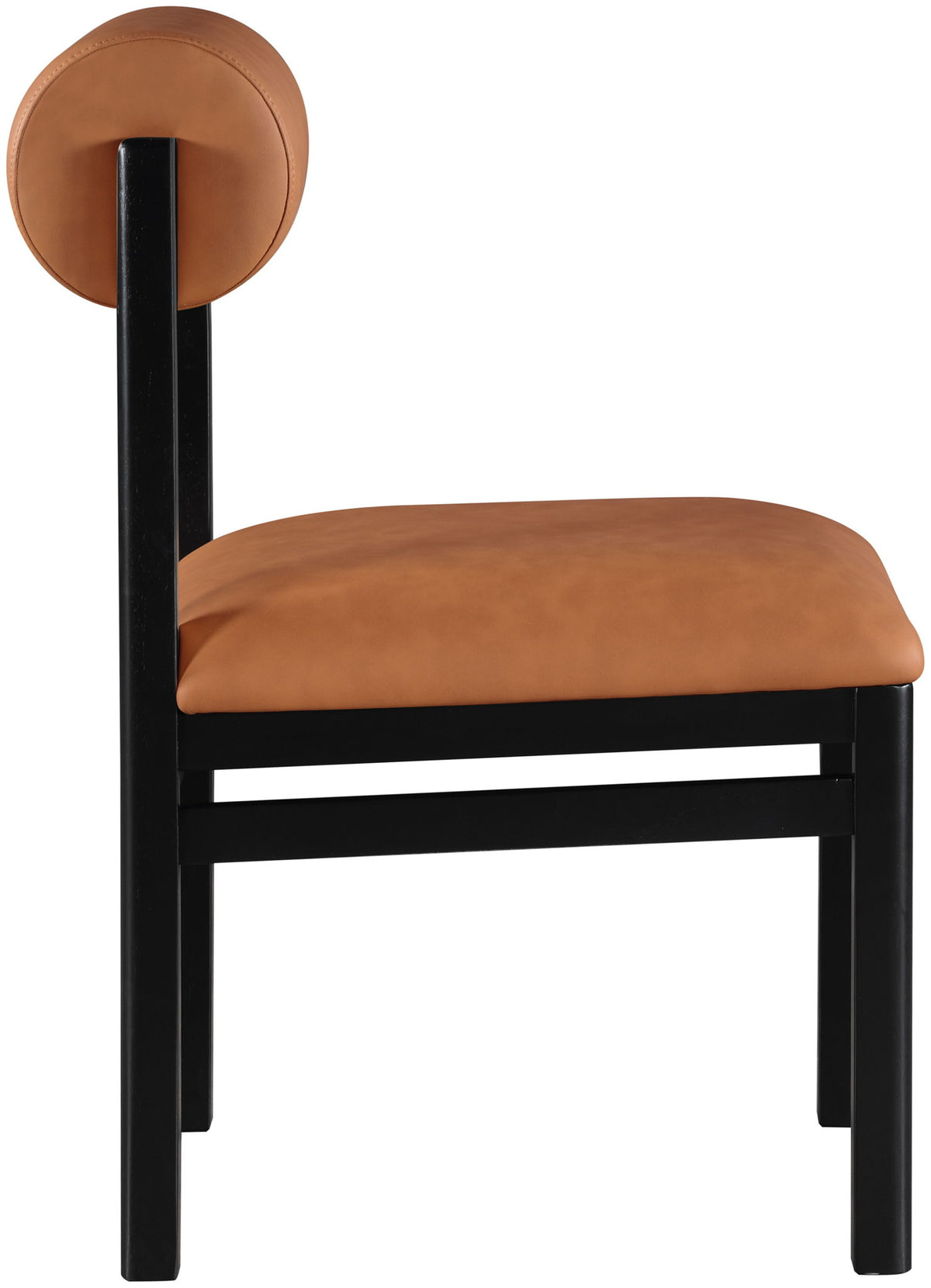 Roundhill - Faux Leather Dining Chair (Set of 2) - Black Frame