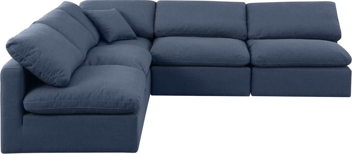 Indulge - Linen 5 Piece Modular Corner Armless Sectional