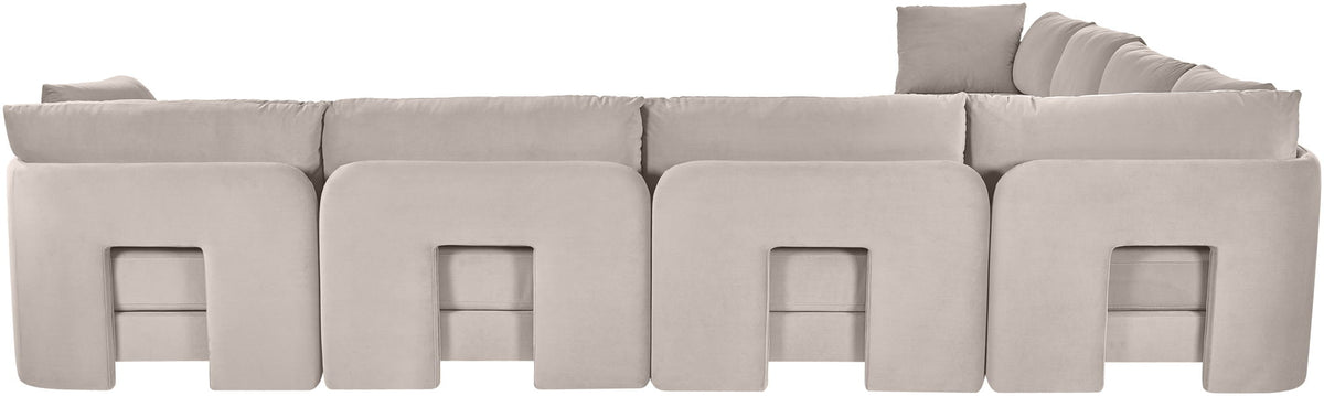 Hammond - Velvet Performance Fabric Upholstered 7 Piece Corner Sectional